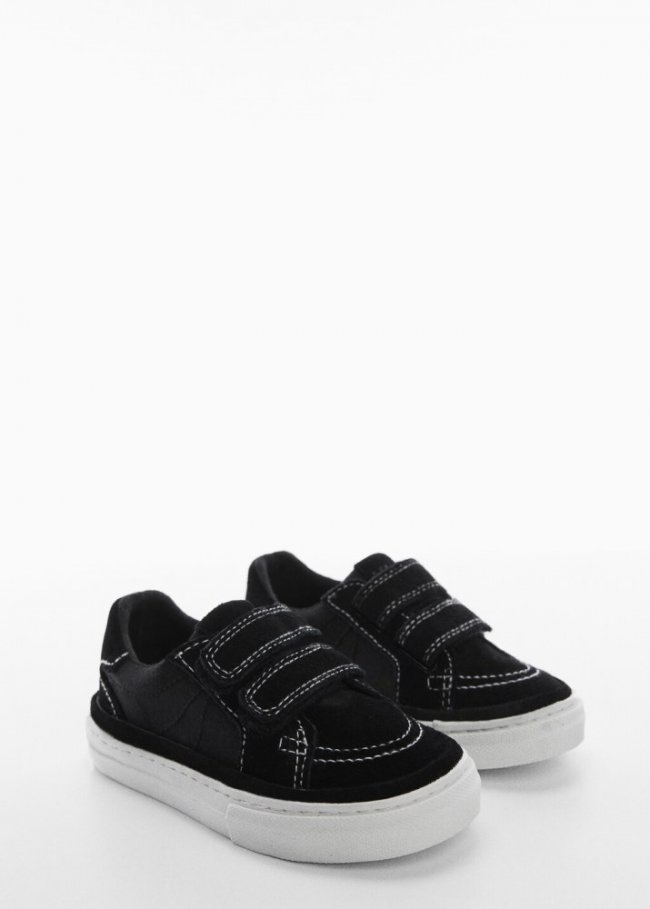 Mango Deportivas piel velcro - Negro