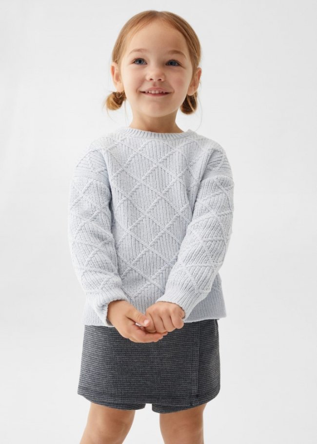 Mango Jersey punto chenilla - Azul celeste