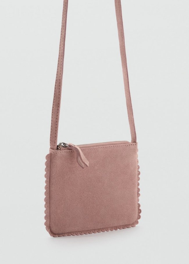 Mango Bolso piel - Rosa palo