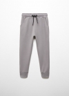 Mango Pantalón jogger felpa - Gris