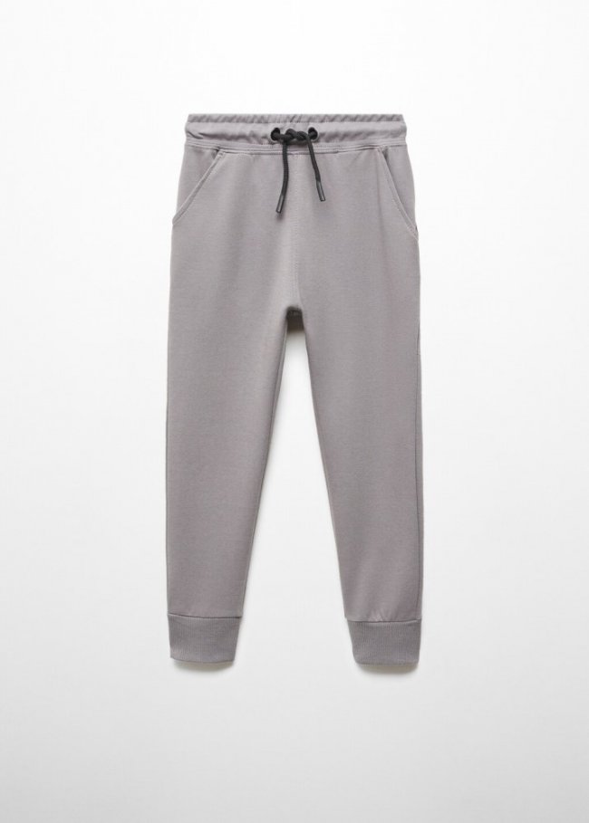 Mango Pantalón jogger felpa - Gris