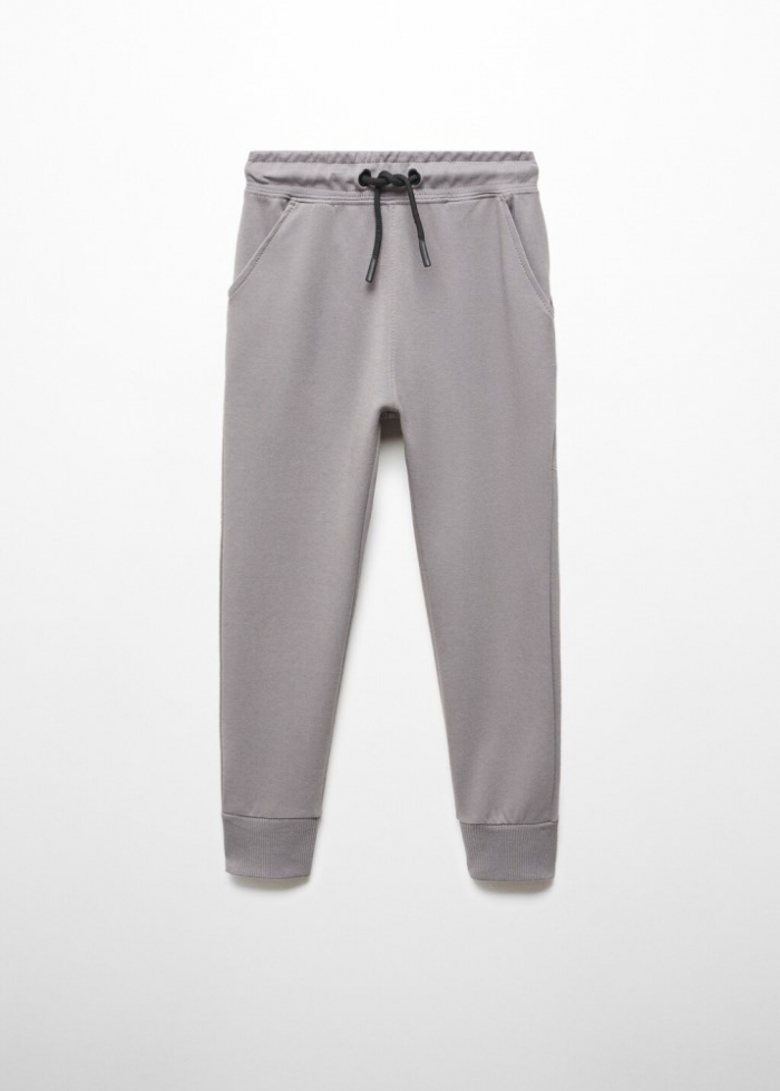 Mango Pantalón jogger felpa - Gris