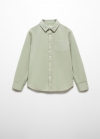 Mango Camisa regular fit algodón - Khaki