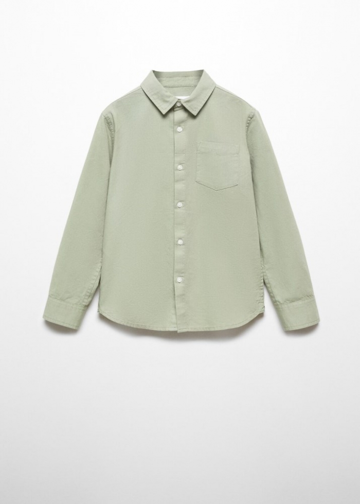 Mango Camisa regular fit algodón - Khaki