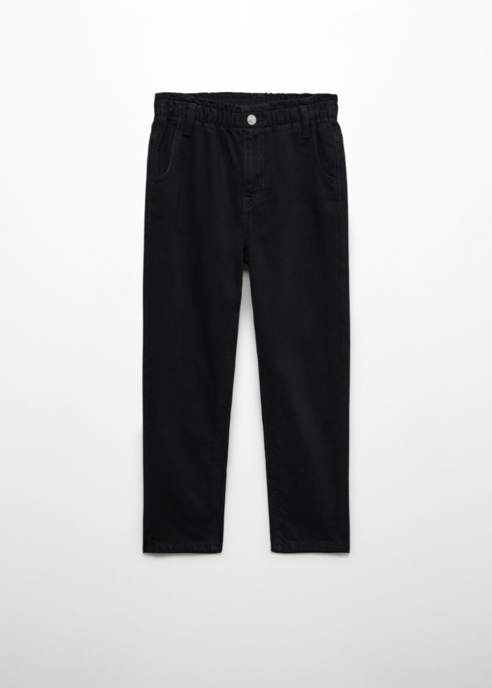 Mango Jeans paperbag - Denim negro