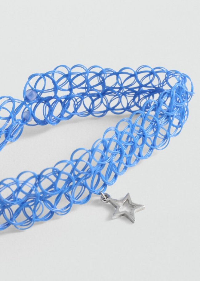 Mango Choker estrella - Azul
