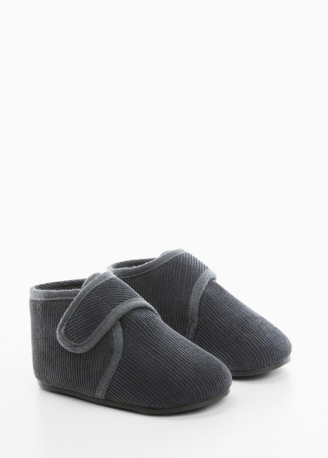 Mango Patuco algodón - Gris antracita
