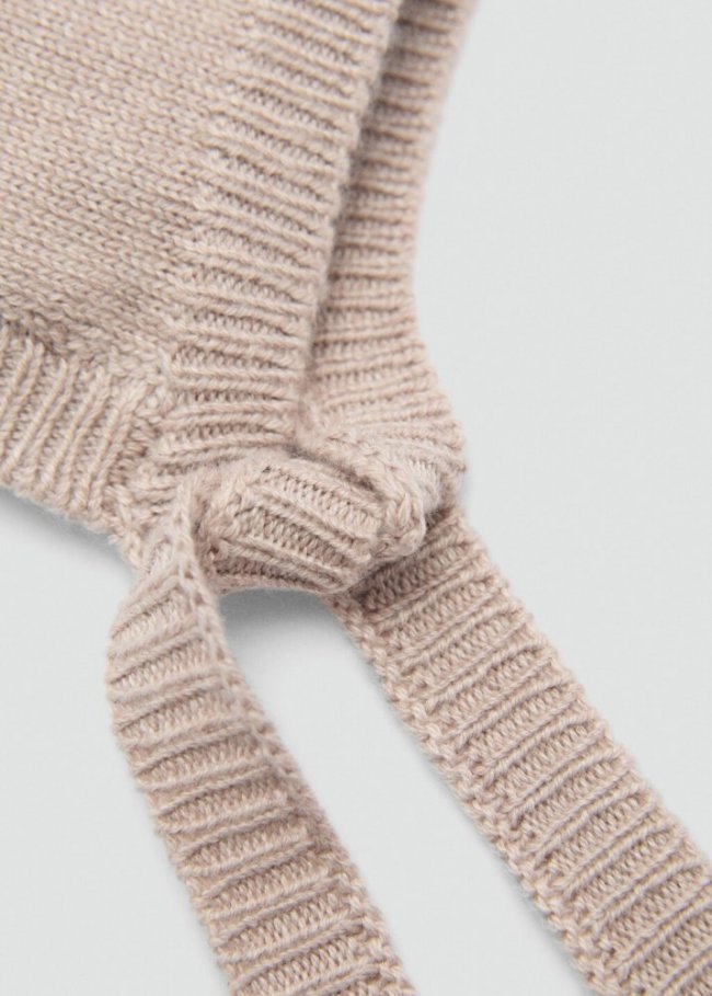Mango Gorro punto - Marrón medio