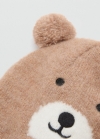 Mango Gorro punto oso - Marrón medio