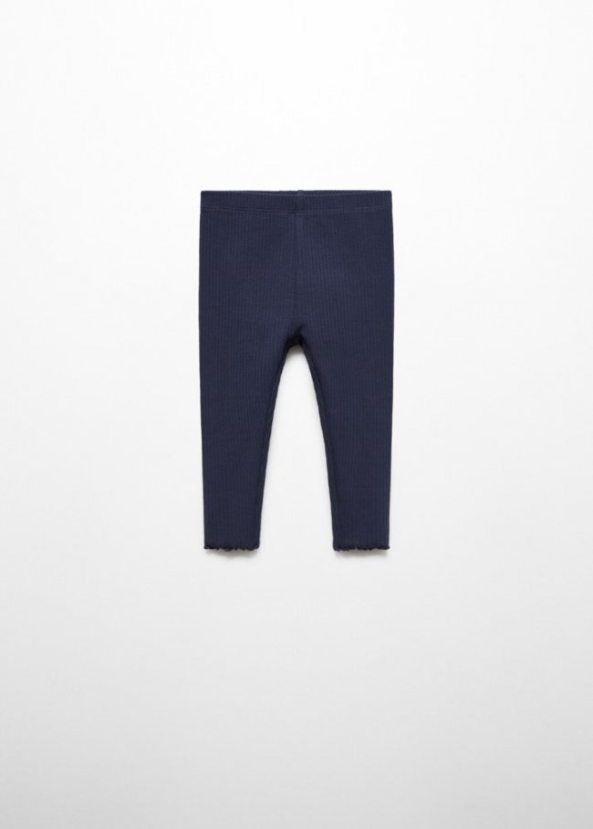 Mango Leggings algodón - Azul marino oscuro