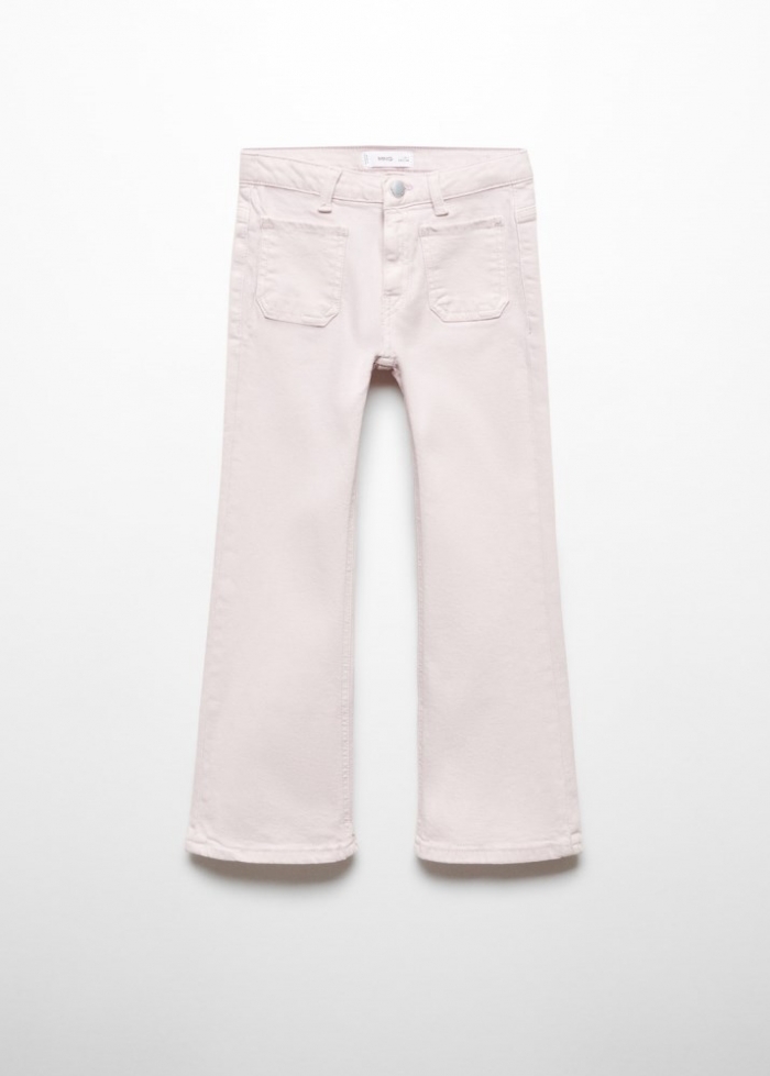 Mango Jeans flare bolsillos - Morado claro/pastel