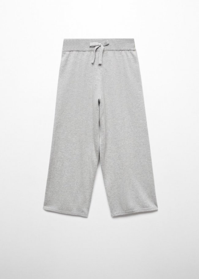 Mango Pantalón culotte punto - Gris medio vigoré