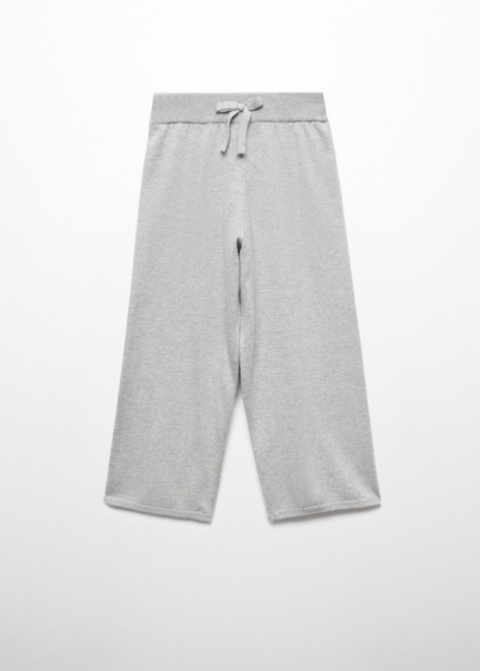 Mango Pantalón culotte punto - Gris medio vigoré
