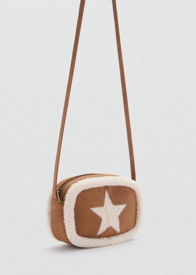Mango Bolso estrella borreguito - Marrón medio