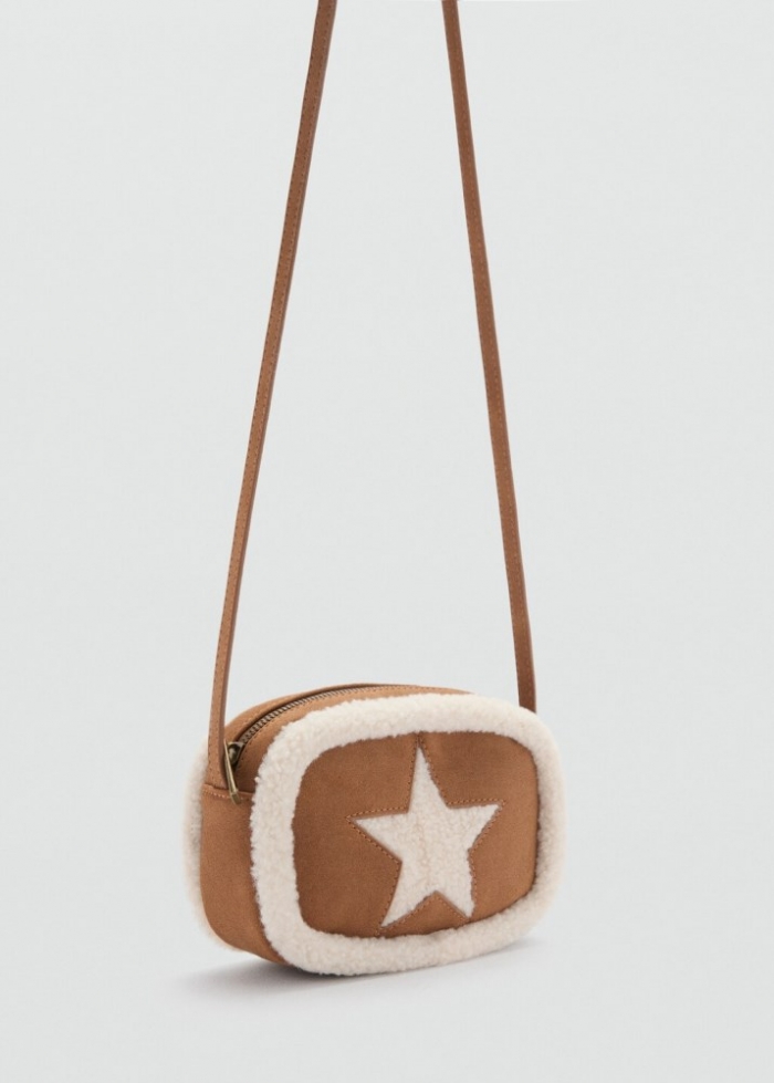Mango Bolso estrella borreguito - Marrón medio