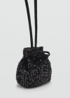 Mango Bolso lentejuelas - Negro