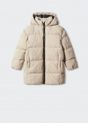 Mango Anorak largo acolchado - Vainilla