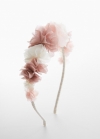 Mango Diadema flores relieve - Rosa