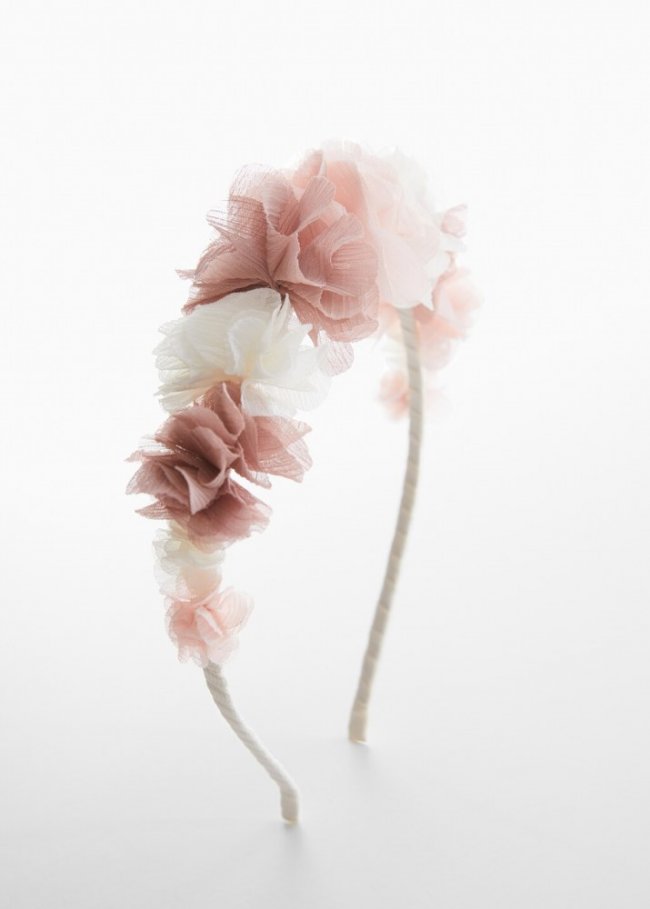 Mango Diadema flores relieve - Rosa