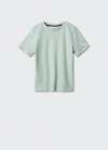 Mango Camiseta básica 100% algodón - Verde