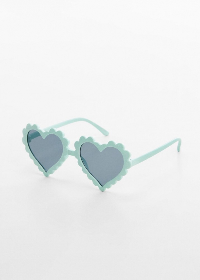 Mango Gafas de sol corazón - Verde agua