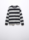 Mango Camiseta manga larga rayas - Negro