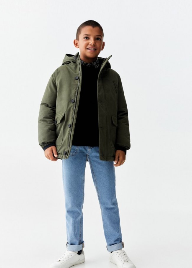 Mango Anorak capucha - Khaki