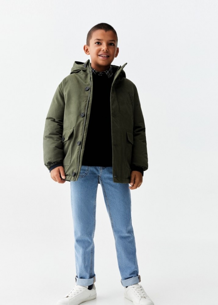Mango Anorak capucha - Khaki