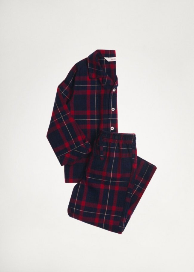 Mango Pijama largo navideño - Granate