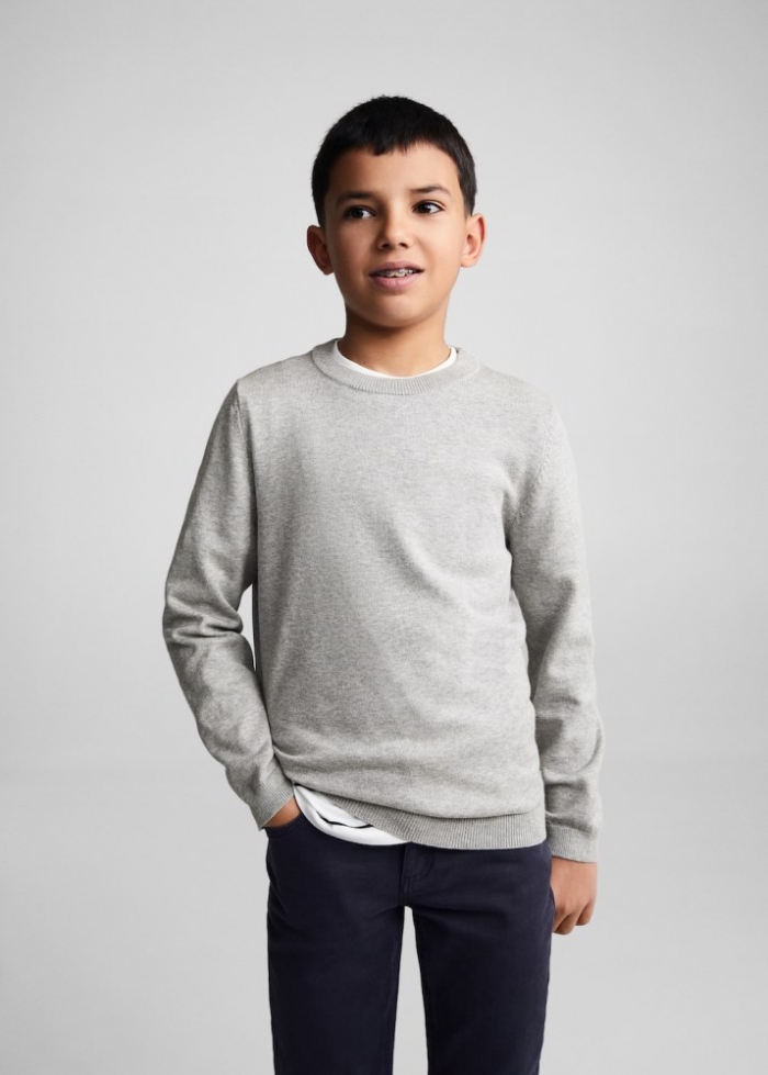 Mango Jersey punto algodón - Gris medio vigoré