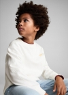Mango Sudadera algodón estampada - Blanco roto