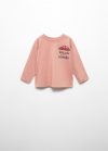 Mango Camiseta manga larga estampada - Cereza