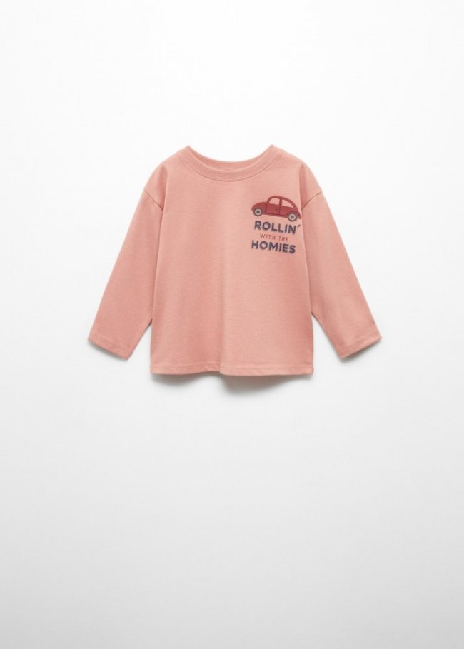 Mango Camiseta manga larga estampada - Cereza