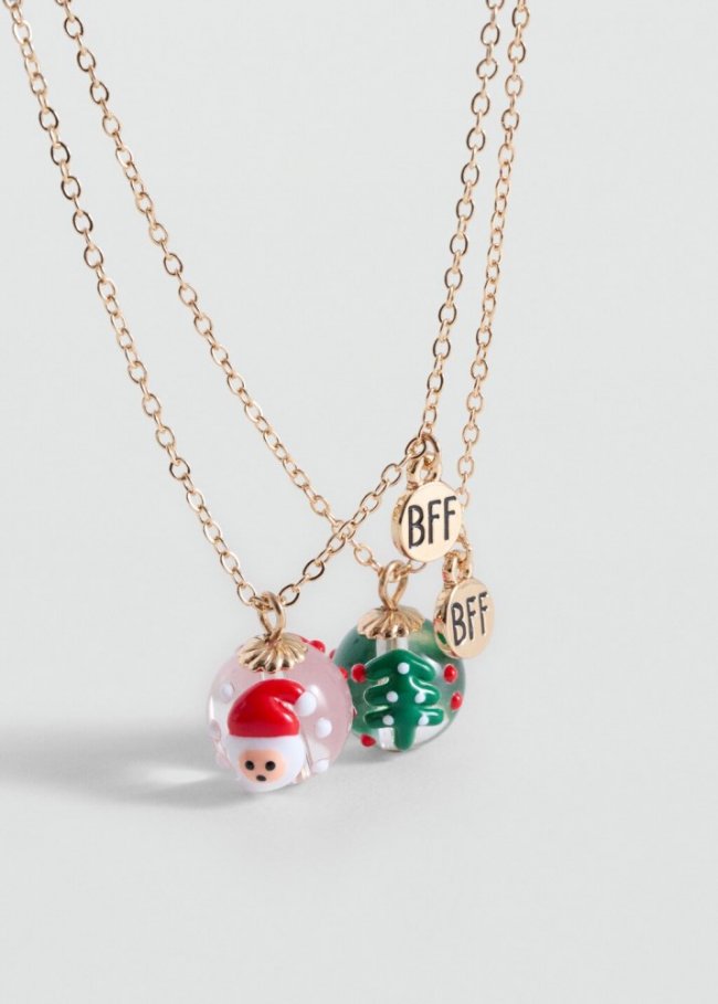 Mango Pack 2 collares navideño - Oro