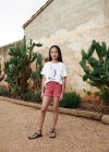 Mango Shorts vaqueros botones - Cereza