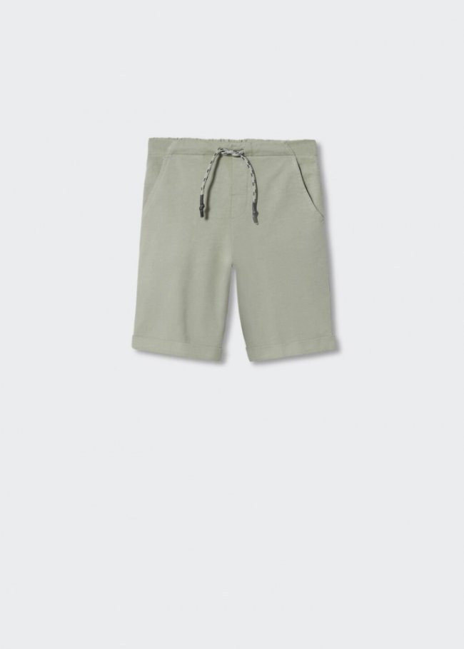 Mango Bermudas algodón - Khaki