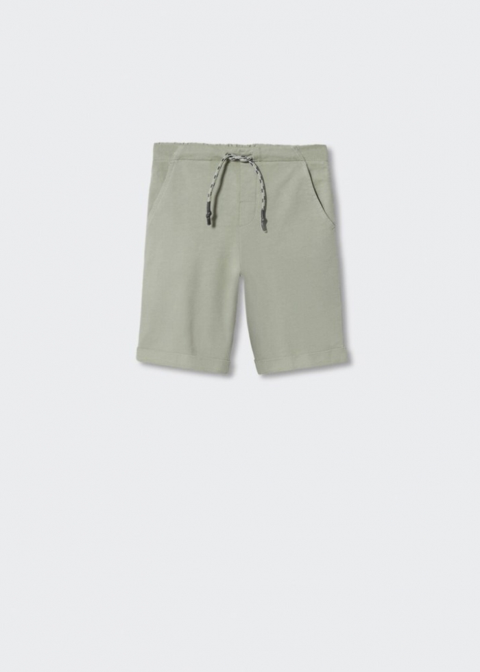 Mango Bermudas algodón - Khaki