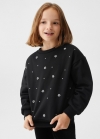 Mango Sudadera detalle abalorios - Negro