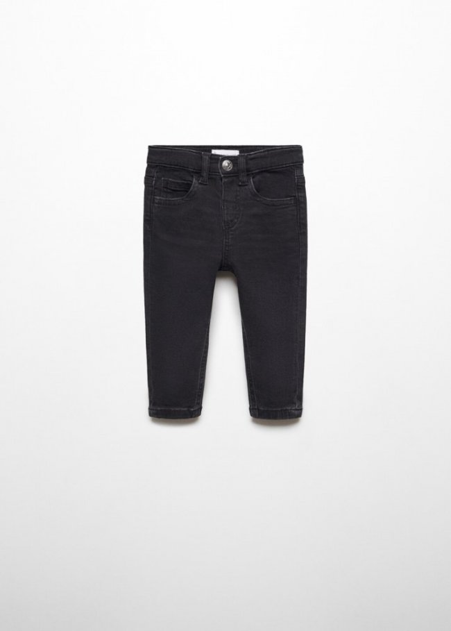 Mango Jeans skinny algodón - Denim negro