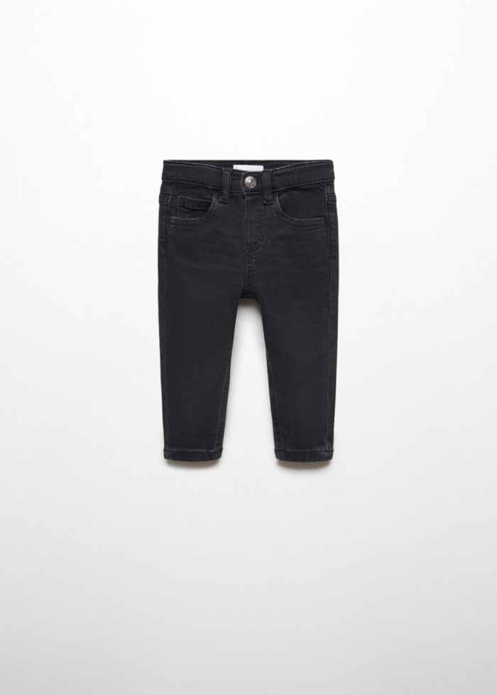 Mango Jeans skinny algodón - Denim negro