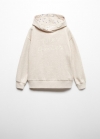 Mango Sudadera mensaje bordado - Arena