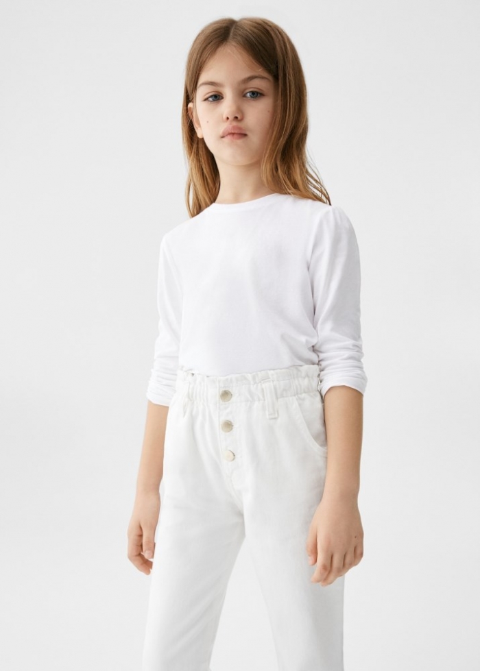 Mango Jeans paperbag - Blanco