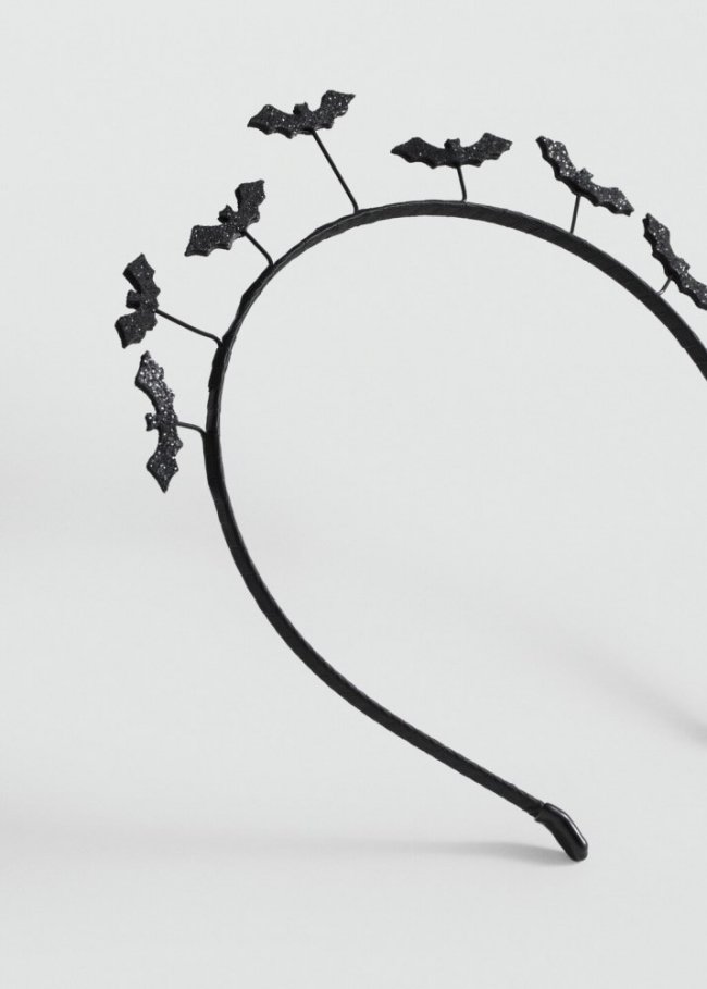 Mango Diadema Halloween - Negro
