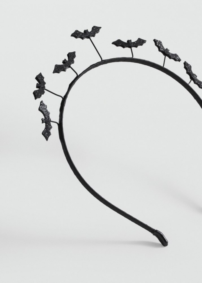 Mango Diadema Halloween - Negro