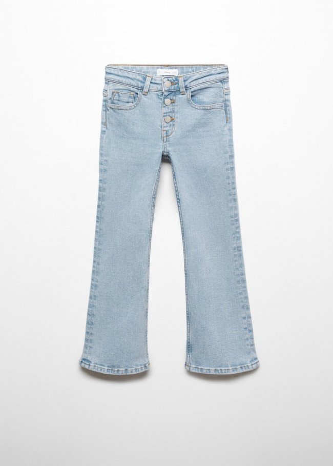 Mango Jeans flare botones - Azul claro