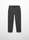 Mango Pantalón jaspeado - Gris antracita