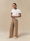 Mango Pantalón recto metalizado - Oro