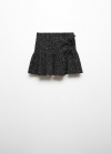 Mango Falda lunares volantes - Negro
