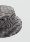 Mango Gorro bucket pata de gallo - Gris
