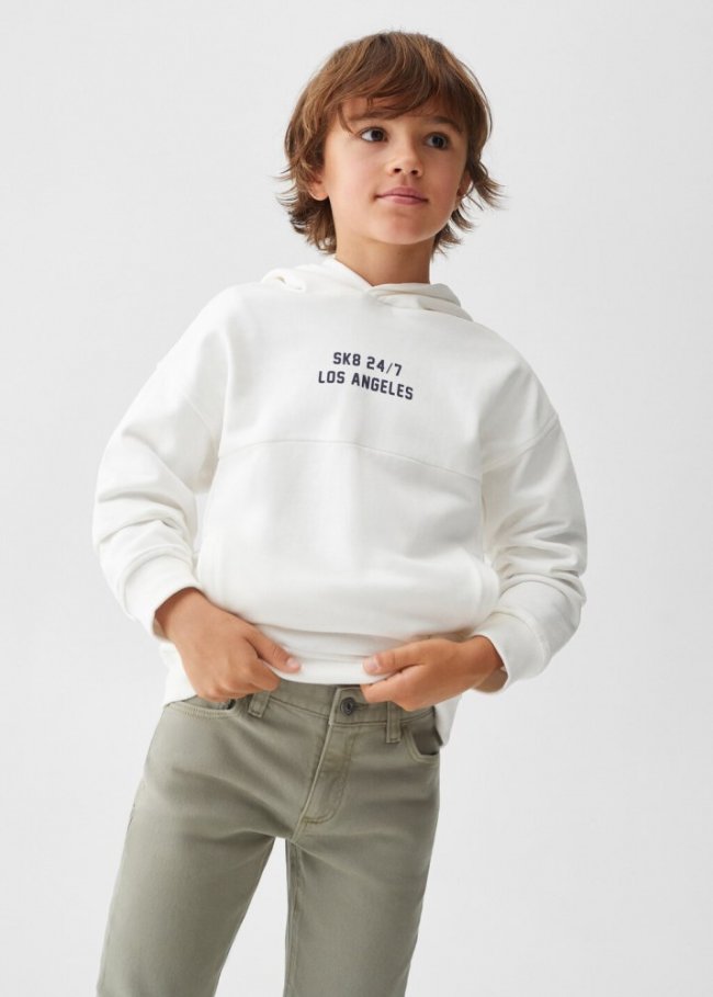 Mango Pantalón recto franela - Khaki